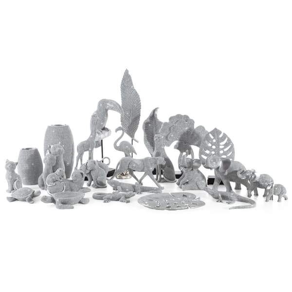 Dekorativ figur ELDO 31x6x15 Eurofirany silverpanter