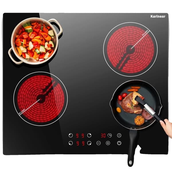 Keraaminen keittotaso, 60 cm koko, 6000 W teho, kosketusohjaus