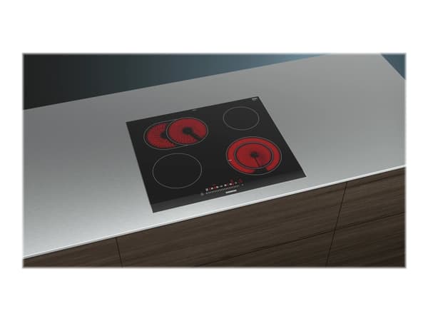Siemens ET675FNP1E kokeplate Sort, Rustfritt stål Innebygget Keramisk 4 zone(s)