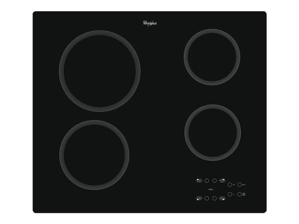 Whirlpool AKT 801/NE - Keramisk komfyrtopp - 4 plater - Nisje - bredde: 56 cm - dybde: 49 cm - uten ramme - svart