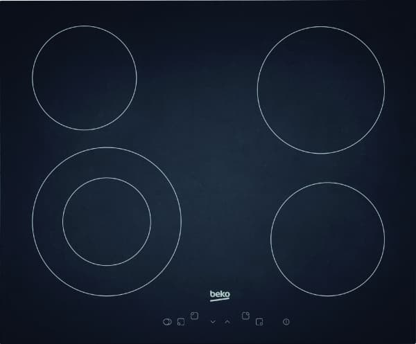 Beko HIC64401 - Keramisk häll - 4 kokplattor - Fördjupning - bredd: 56 cm - djup: 49 cm - ramlös - svart