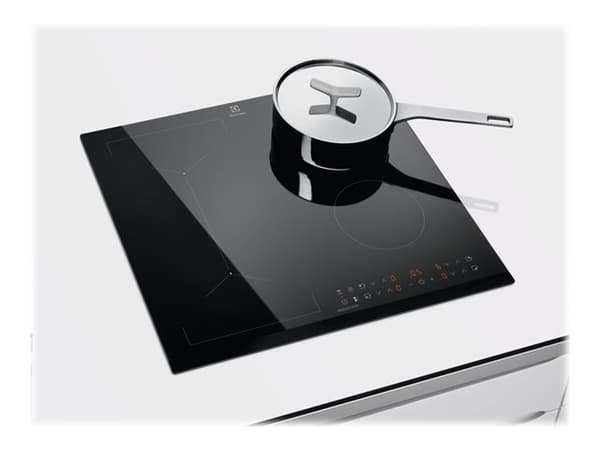 Electrolux SÉRIE 700 LIV6343 - Induksjonskomfyrtopp - 4 plater - Nisje - bredde: 56 cm - dybde: 49 cm - med avfaset front - svart