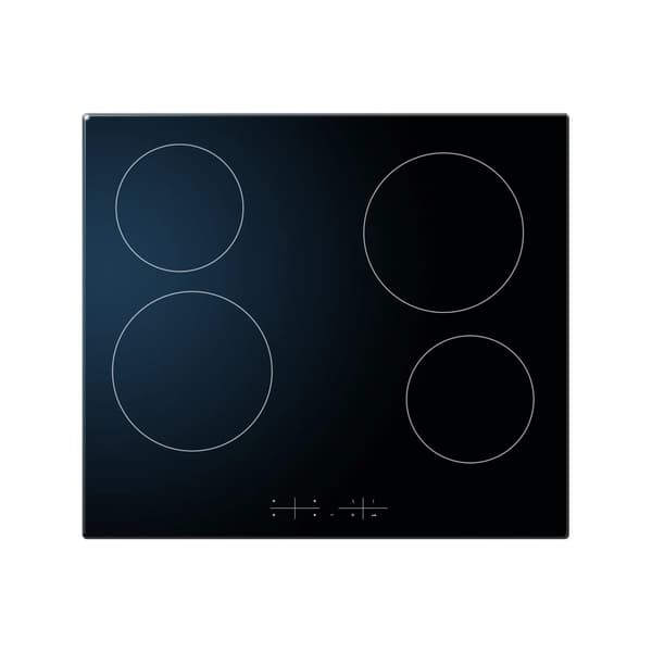 Scandomestic K 61 - Keramisk platetopp - 4 soner - bredde: 59 cm - dybde: 52 cm - 6000W