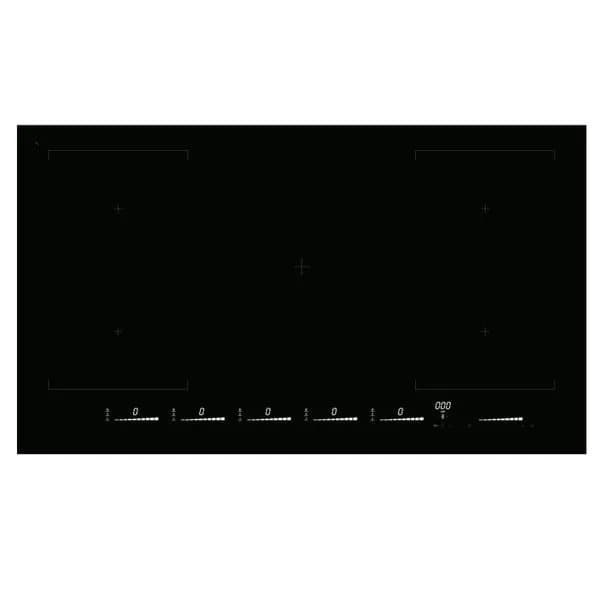 EICO Unique Collection 90 Fusion IQWF - Link - Induktionshäll - 5 kokplattor - Fördjupning - bredd: 86 cm - djup: 49 cm - med rak kant - svart