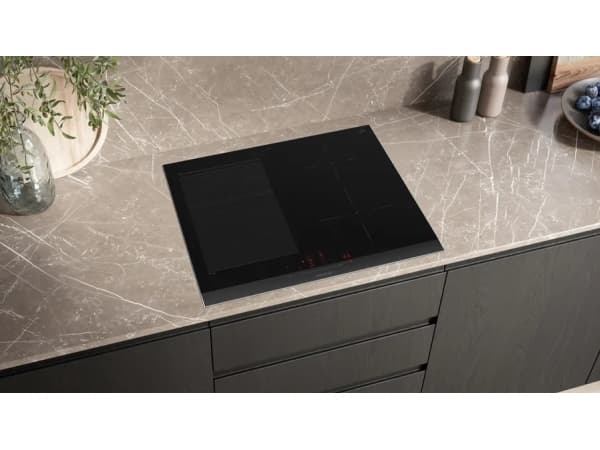 Siemens iQ700 EX675HEC1E, Sort, Innebygget, 60 cm, Sonebasert induksjon, Glass-keramikk, 4 zone(s)