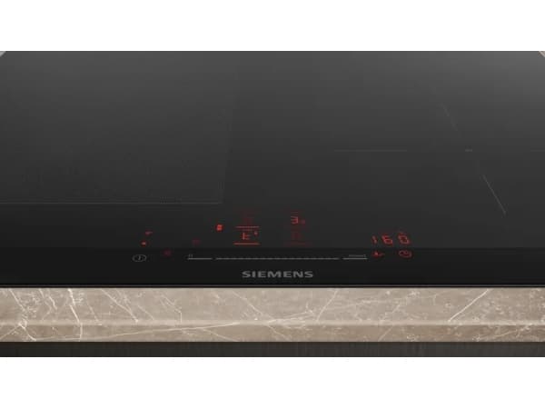 Siemens iQ700 EX675HEC1E, Sort, Innebygget, 60 cm, Sonebasert induksjon, Glass-keramikk, 4 zone(s)