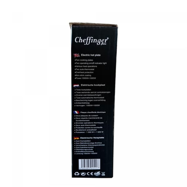 Cheffinger CF-EHD1000: 1000W sähköinen keittolevy - kaksinkertainen