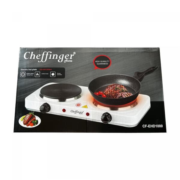 Cheffinger CF-EHD1000: 1000W sähköinen keittolevy - kaksinkertainen