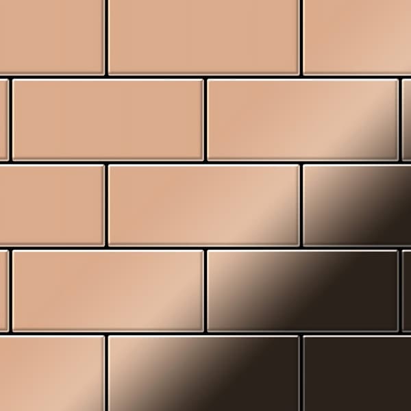 Metal mosaik Kobber ALLOY S-Kismet &amp; Karma-Ti-AM rullende ark kobber 0,58 m2