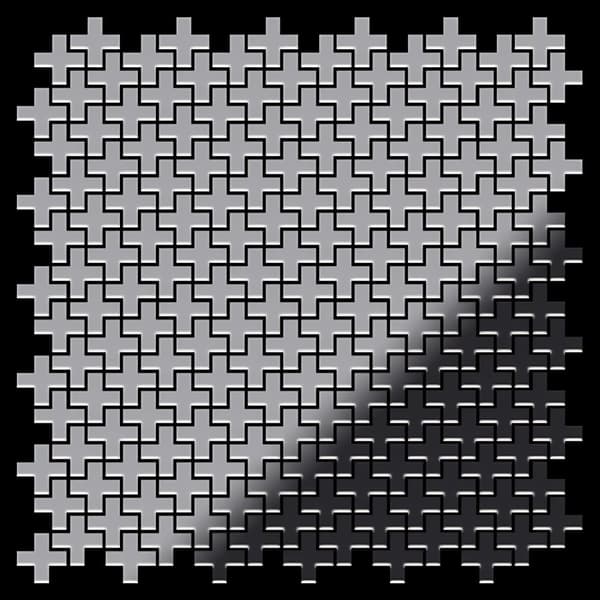 Metal mosaik Rustfrit stål ALLOY S-Kismet &amp; Karma-Ti-SM spejl poleret grå 0,88 m2