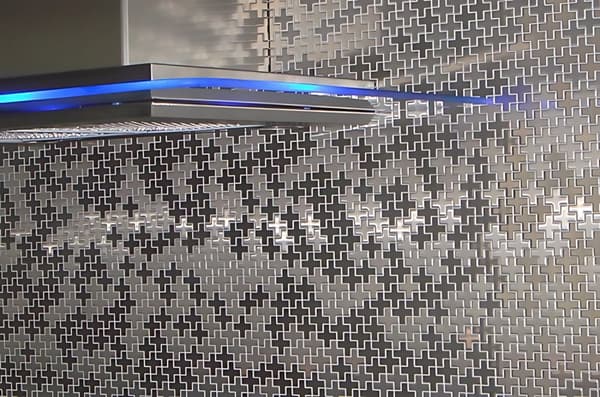 Metal mosaik Rustfrit stål ALLOY S-Kismet &amp; Karma-Ti-SM spejl poleret grå 0,88 m2