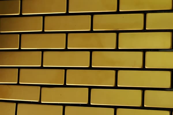 Metal mosaik Messing ALLOY S-Kismet-Ti-AB rullende ark gylden 0,88 m2