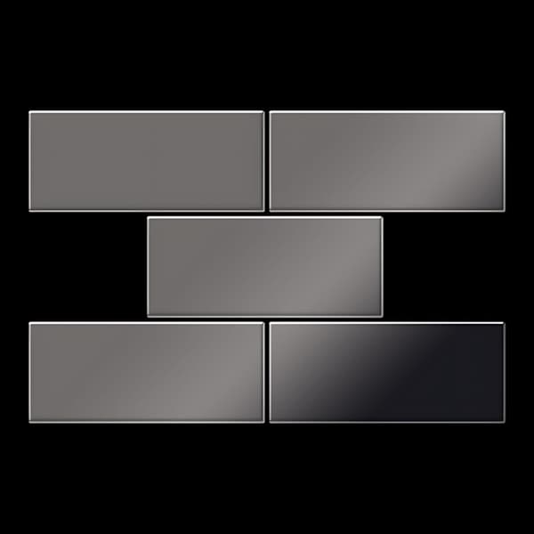 Metal mosaik Titanium ALLOY S-Kismet &amp; Karma-Ti-AB spejl poleret grå 0,58 m2