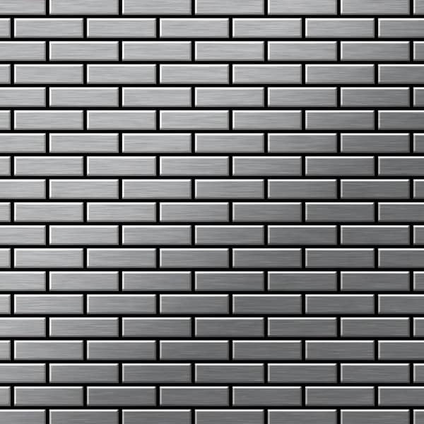 Metal mosaik Rustfrit stål ALLOY S-Kink-Ti-AB poleret grå 0,88 m2