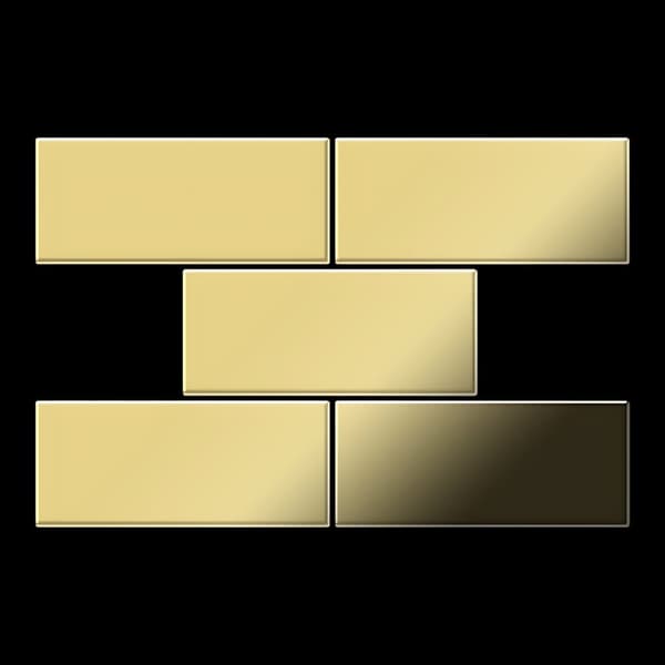 Metallmosaik mässing ALLOY S-Kismet &amp; Karma-Ti-GB rullande ark guld 0,58 m2