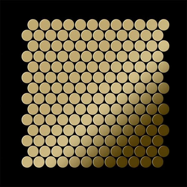 Metallmosaik titan ALLOY S-Karma-CM spegel polerad guld 0,88 m2