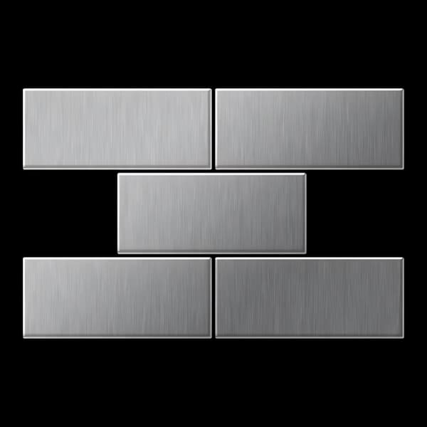 Metal mosaik Rustfrit stål ALLOY S-Kismet-Ti-GB poleret grå 0,58 m2