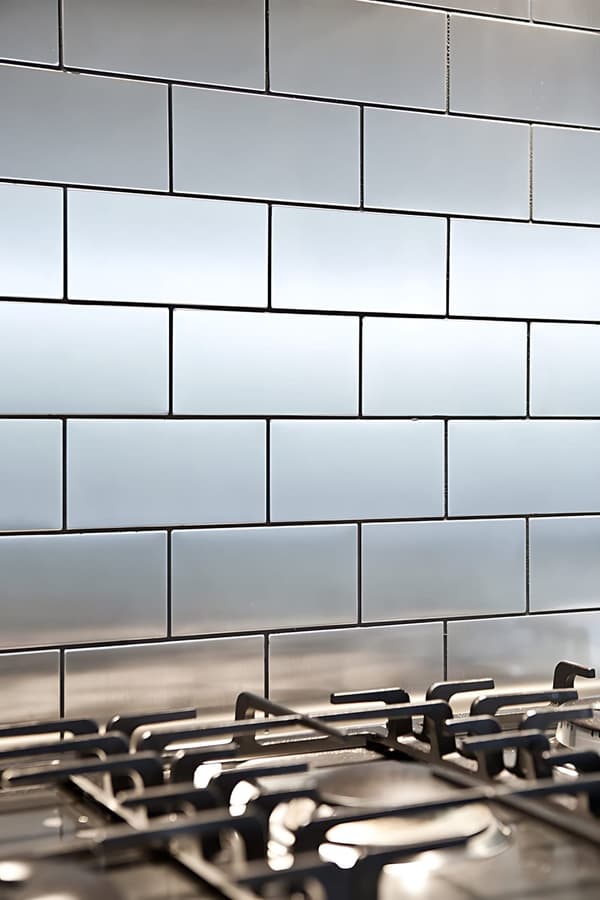 Metal mosaik Rustfrit stål ALLOY S-Kismet-Ti-GB poleret grå 0,58 m2