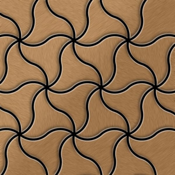 Metallmosaik titan ALLOY S-Infinit-Ti-AM borstad koppar 0,67 m2