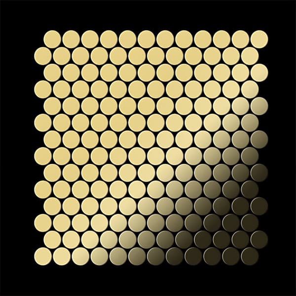 Metallmosaik mässing ALLOY S-Kink-S-S-M rullande ark guld 0,88 m2