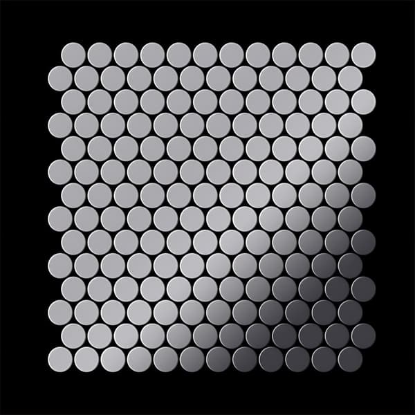 Metallmosaik rostfritt stål ALLOY S-Karma-S-S-MA spegel polerad grå 0,88 m2