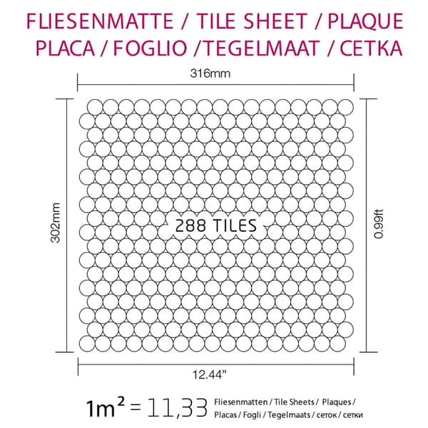 Metallmosaik rostfritt stål ALLOY S-Karma-S-S-MA spegel polerad grå 0,88 m2
