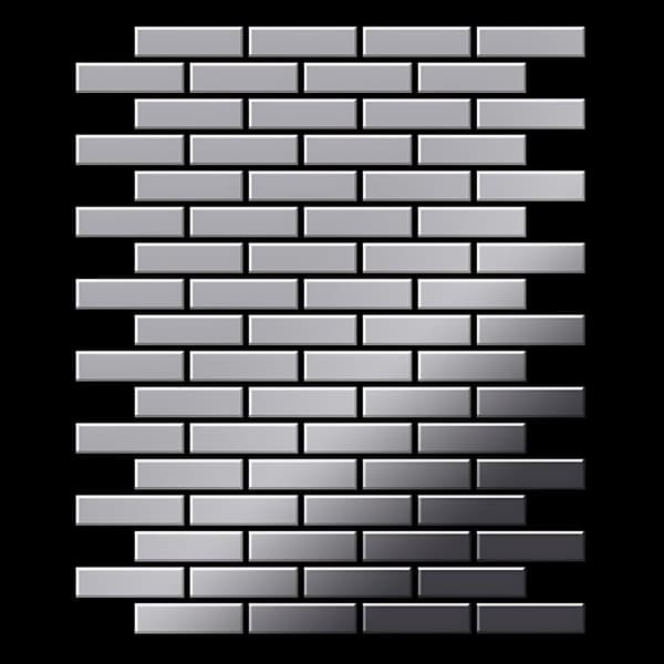 Metalli mosaiikki ruostumaton teräs ALLOY S-Kink-Ti-GM peili kiillotettu harmaa 0,88 m2