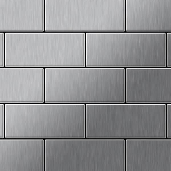 Metal mosaik Rustfrit stål ALLOY S-Kismet-CM poleret grå 0,58 m2