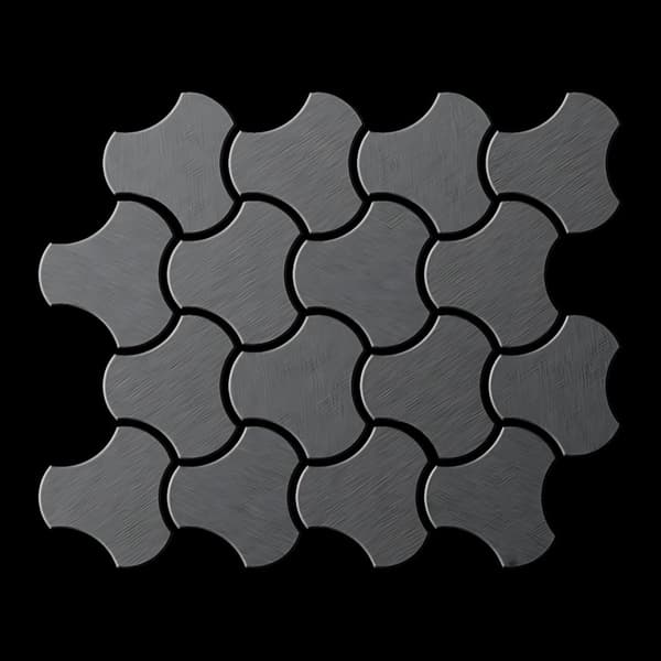 Metallmosaik titan ALLOY S-Medallion-Ti-GM borstad grå 0,75 m2