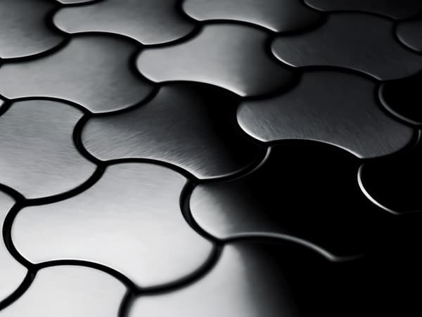 Metallmosaik titan ALLOY S-Medallion-Ti-GM borstad grå 0,75 m2