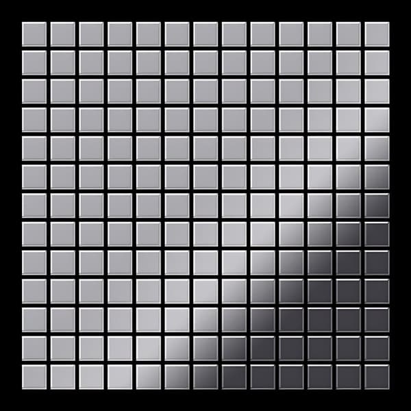 Metal mosaik Rustfrit stål ALLOY S-Honey-BM spejl poleret grå 1,04 m2