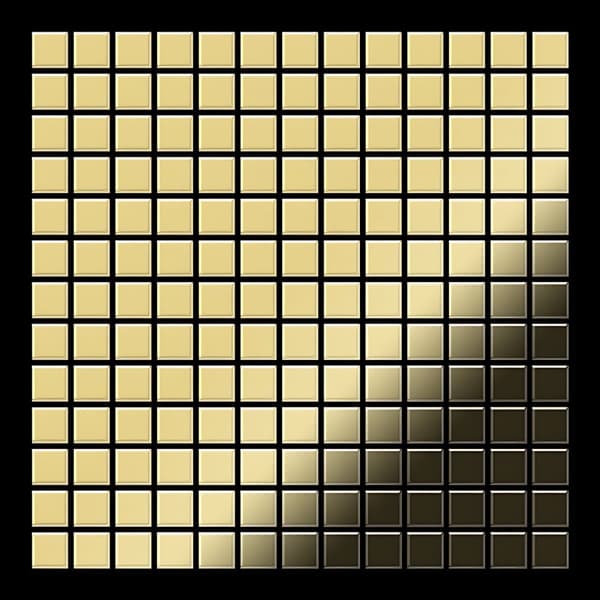 Metallmosaik mässing ALLOY S-House-CM rullande ark guld 1,04 m2