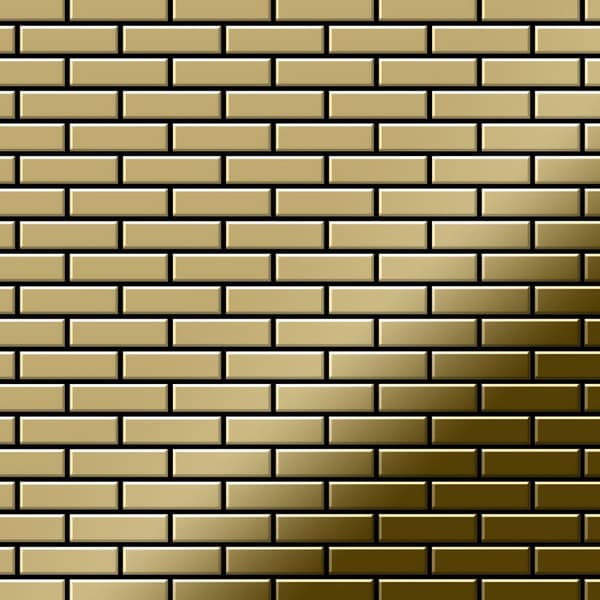 Metallmosaik titan ALLOY S-Kink-RS spegel polerad guld 0,88 m2