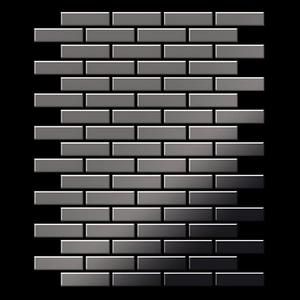Metalli mosaiikki titaani  ALLOY S-Kismet-S-S-M peili kiillotettu harmaa 0,88 m2