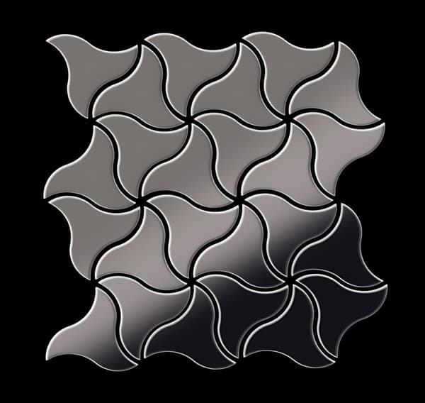Metal mosaik Titanium ALLOY S-Infinit-CM spejl poleret grå 0,67 m2