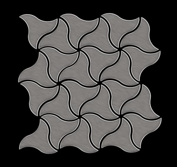 Metallmosaik titan ALLOY S-Infinit-Ti-SM borstad grå 0,67 m2