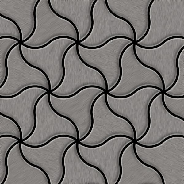 Metal mosaik Titanium ALLOY S-Infinit-Ti-SM poleret grå 0,67 m2