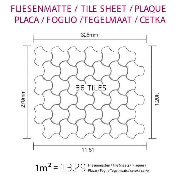 Metallmosaik koppar ALLOY S-Medallion-Ti-SM rullande ark koppar 0,75 m2