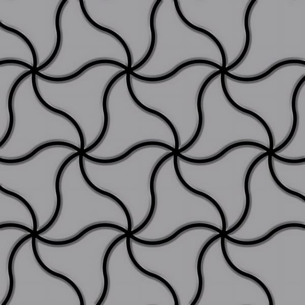 Metal mosaik Rustfrit stål ALLOY S-Infinit-S-S-M mat grå 0,67 m2