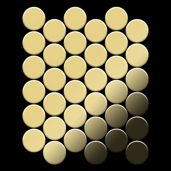 Metal mosaik Messing ALLOY S-Honey-Ti-SB rullende ark gylden 0,73 m2