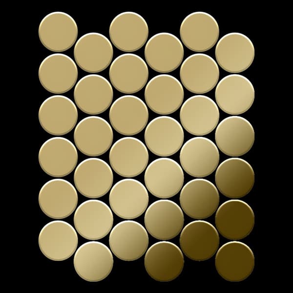 Metalli mosaiikki titaani  ALLOY S-Honey-Ti-AB peili kiillotettu kulta 0,73 m2