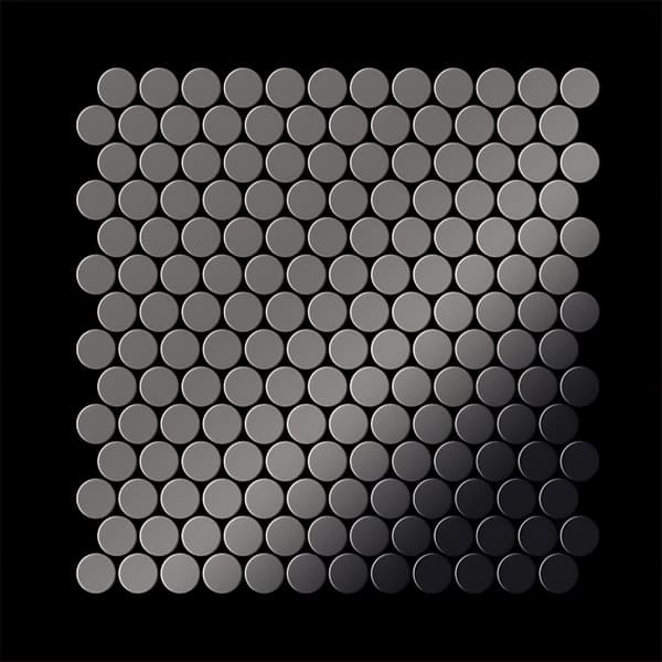 Metalli mosaiikki titaani  ALLOY S-Karma-RS peili kiillotettu harmaa 0,88 m2