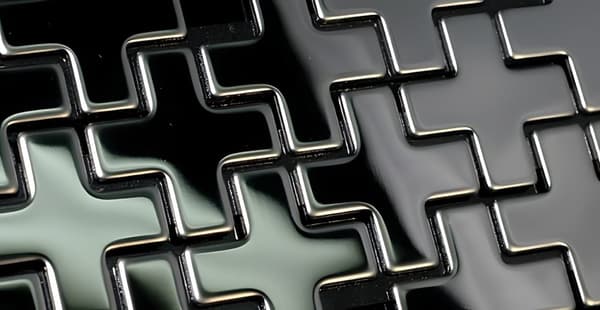 Metal mosaik Rustfrit stål ALLOY S-Kismet &amp; Karma-BM spejl poleret grå 0,88 m2
