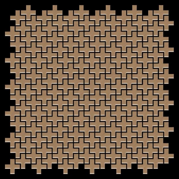 Metallmosaik titan ALLOY S-Linear-S-S-B borstad koppar 0,88 m2