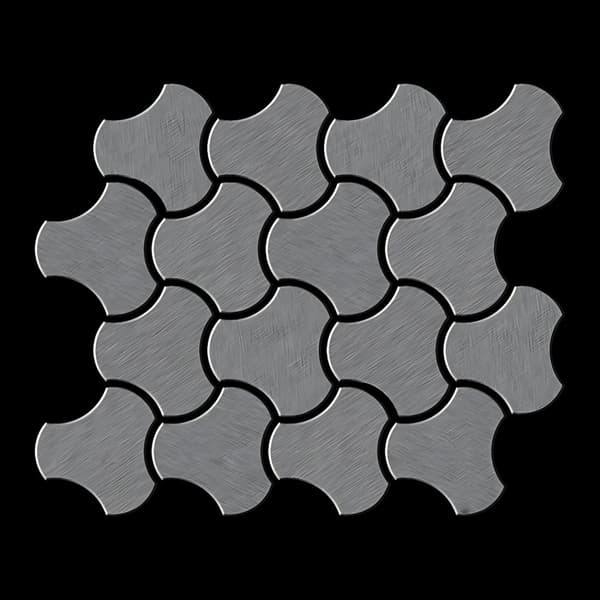 Metallmosaik rostfritt stål ALLOY S-Linear-CM borstad grå 0,75 m2