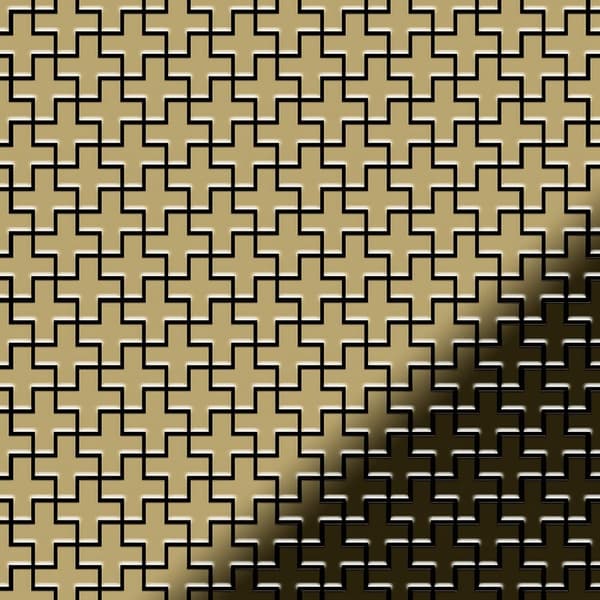 Metallmosaik titan ALLOY S-Linear-Ti-AB spegel polerad guld 0,88 m2
