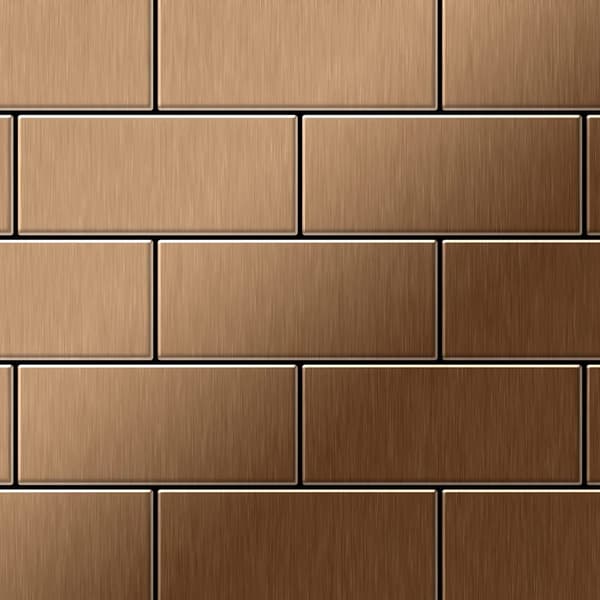 Metal mosaik Titanium ALLOY S-Kismet-BM poleret kobber 0,58 m2