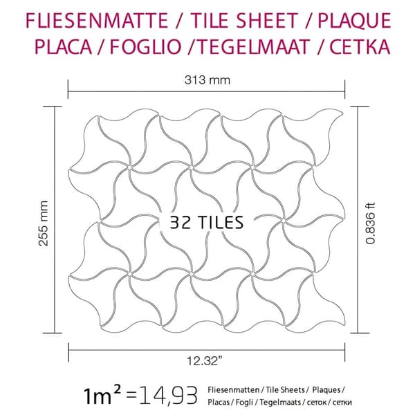 Metallmosaik rostfritt stål ALLOY S-Infinit-S-S-MA spegel polerad grå 0,67 m2