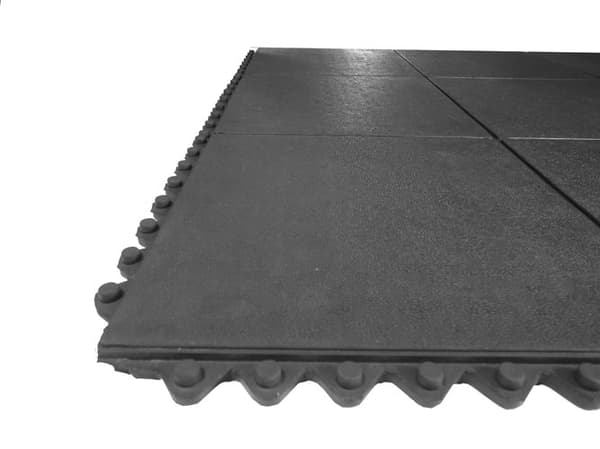 Gummiplatta 14mm Klicksystem - 90 x 90 cm - Grå