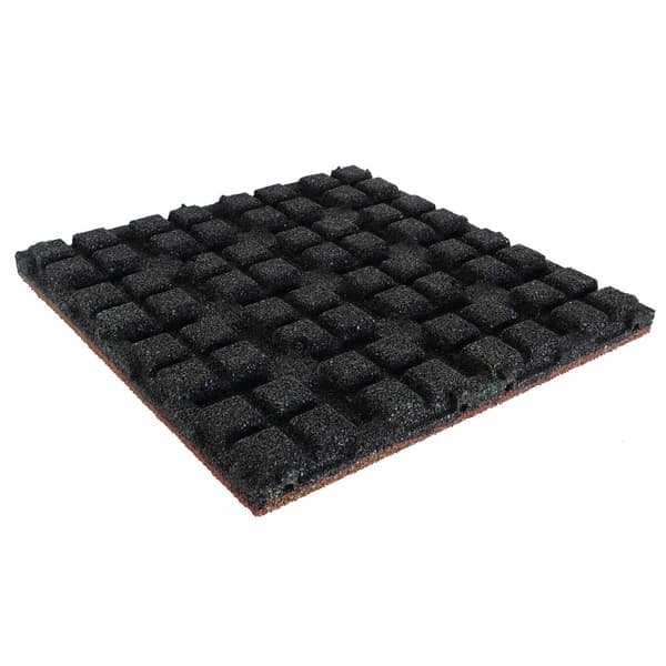 Gummiflise 45mm - 50x50 cm - Rød